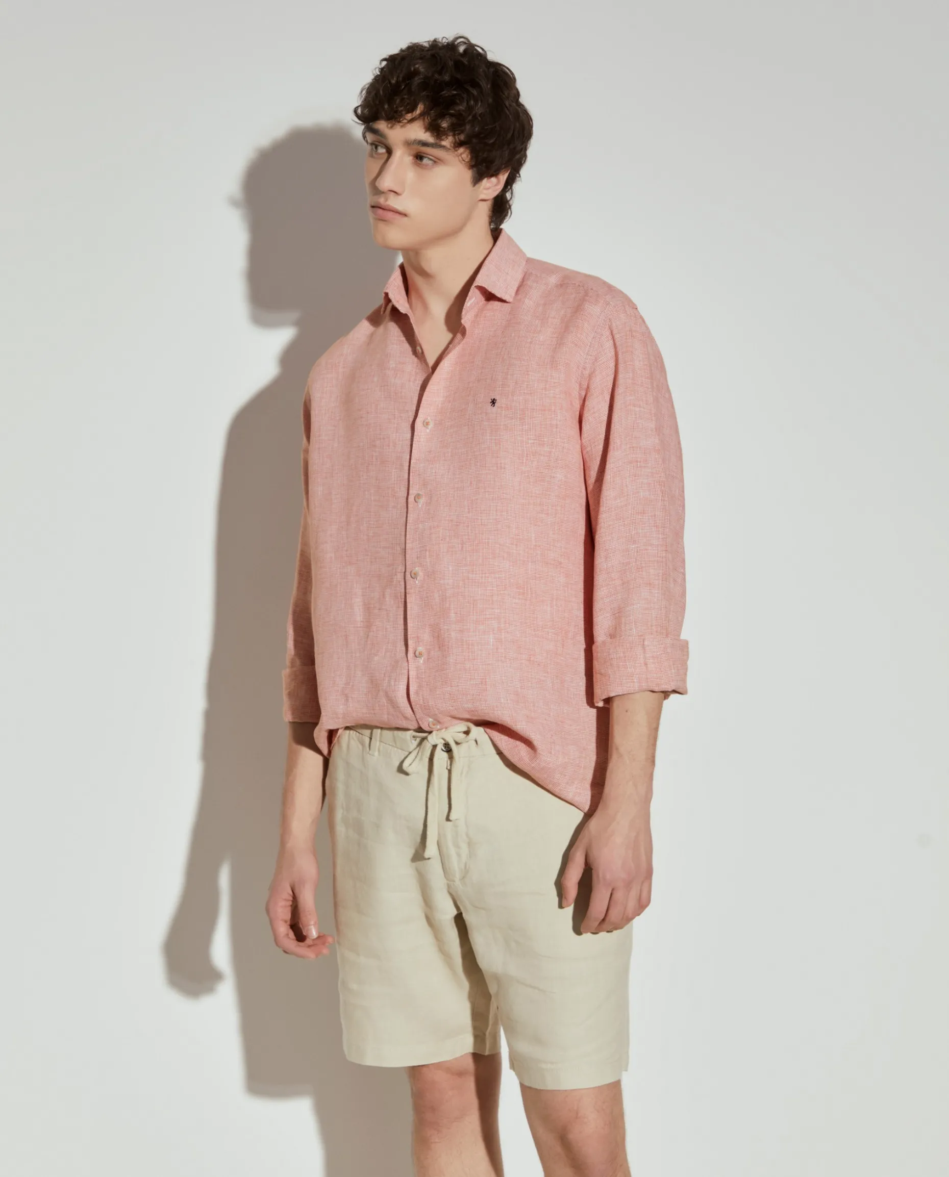 Bermudas 100% linho com bolsos