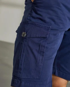 Bermudas de algodão stretch com bolsos laterais