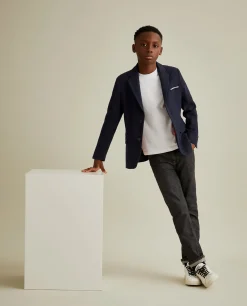 Blazer de algodão com bolsos