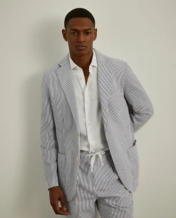 Blazer de riscas slim fit