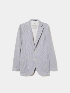 Blazer de riscas slim fit