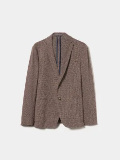 Blazer pied de poule slim fit