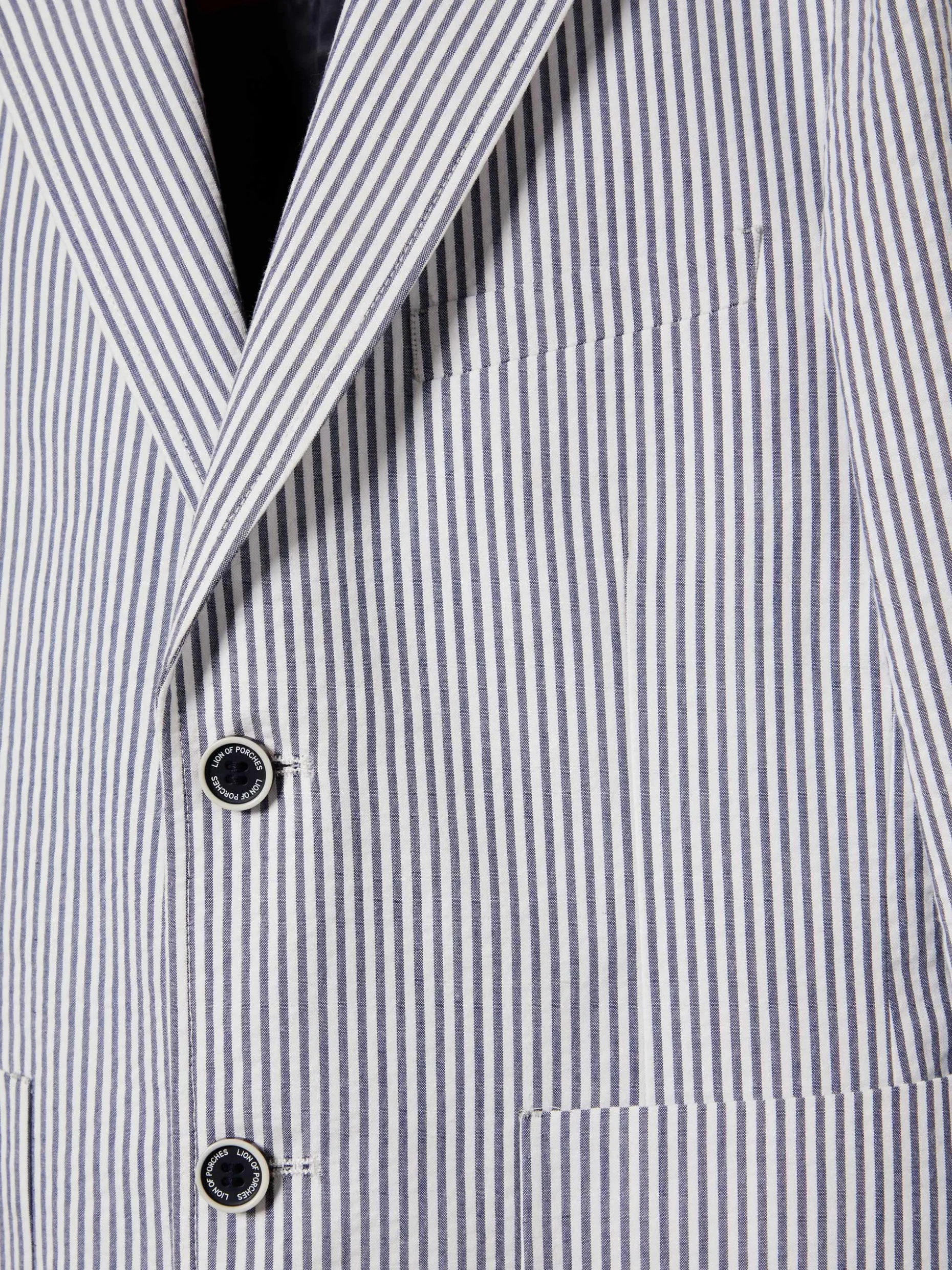 Blazer às riscas de popelina