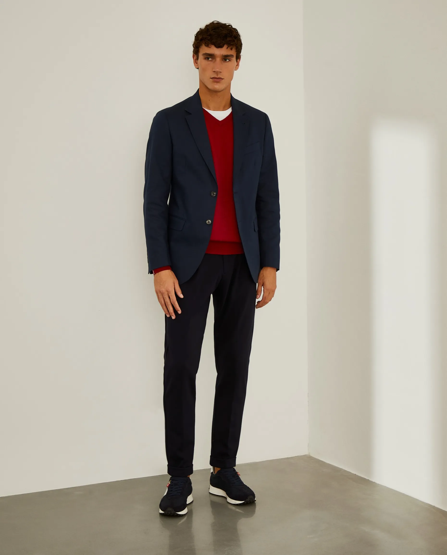 Blazer slim fit com bolsos