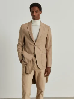 Blazer slim fit com lã