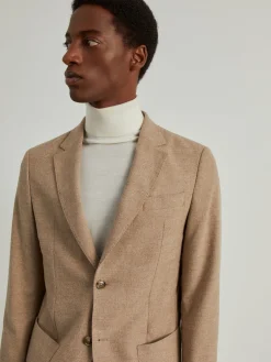 Blazer slim fit com lã