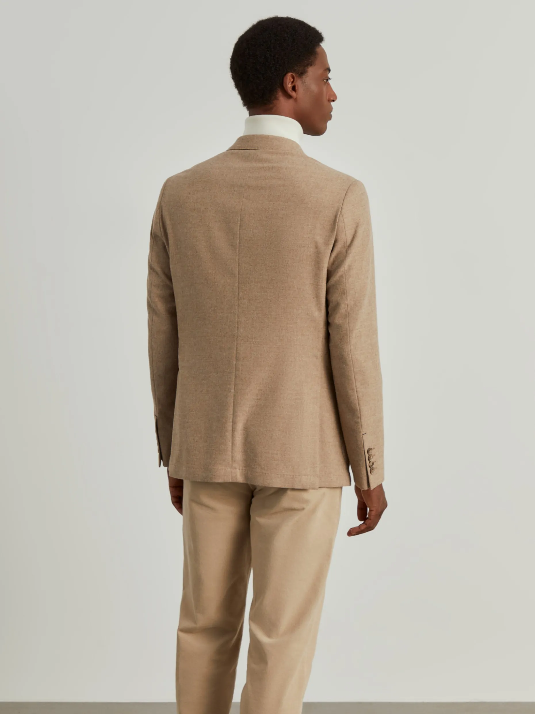 Blazer slim fit com lã