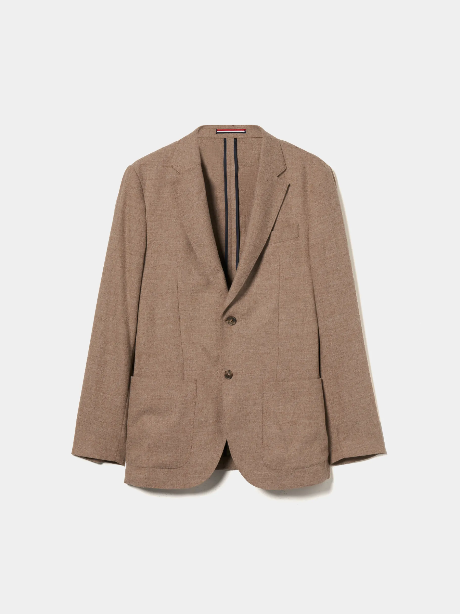 Blazer slim fit com lã