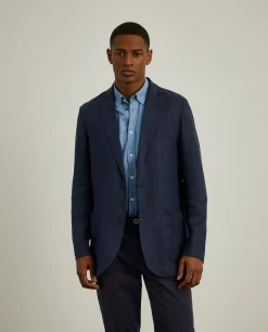 Blazer slim fit em linho