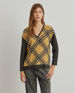 Blusa com estampado xadrez