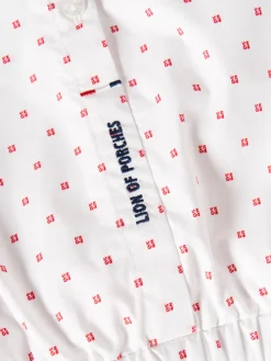 Blusa de algodão com micropadrão leões