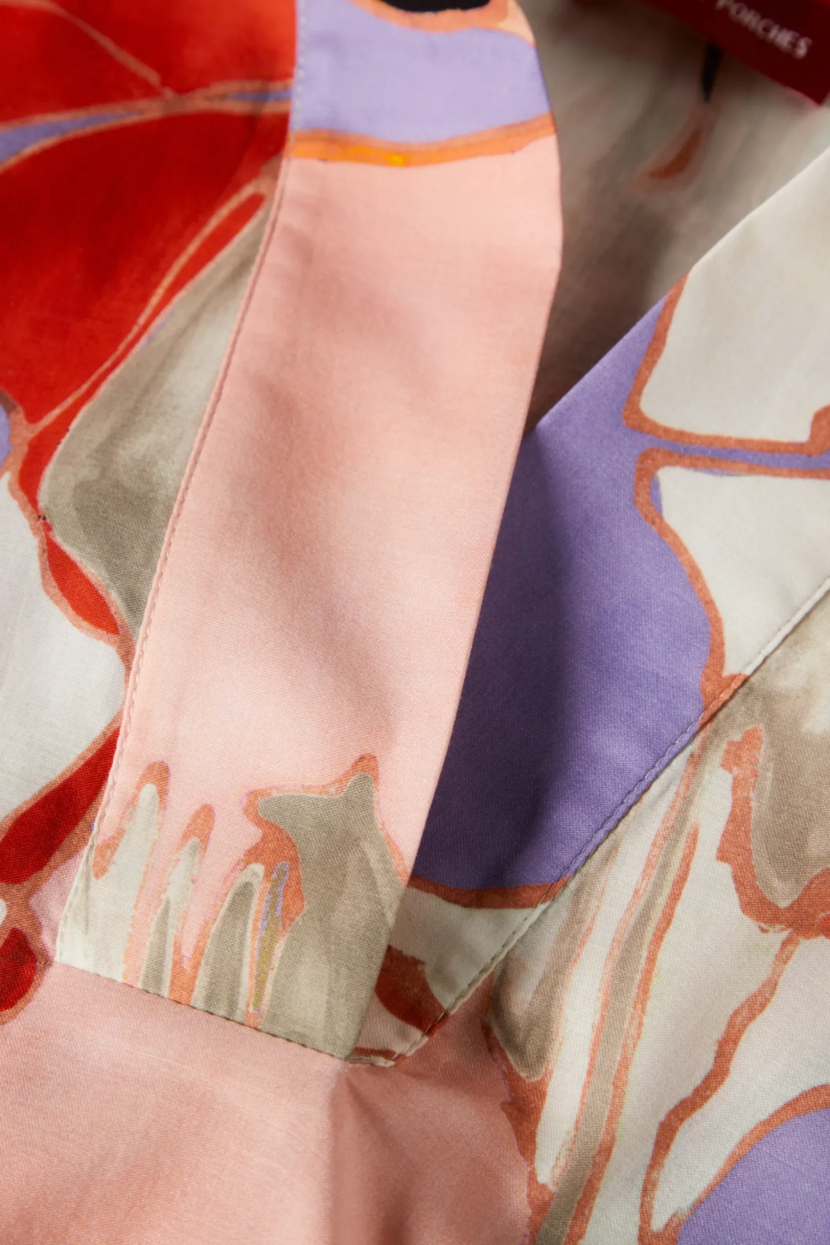 Blusa de algodão com padrão abstrato