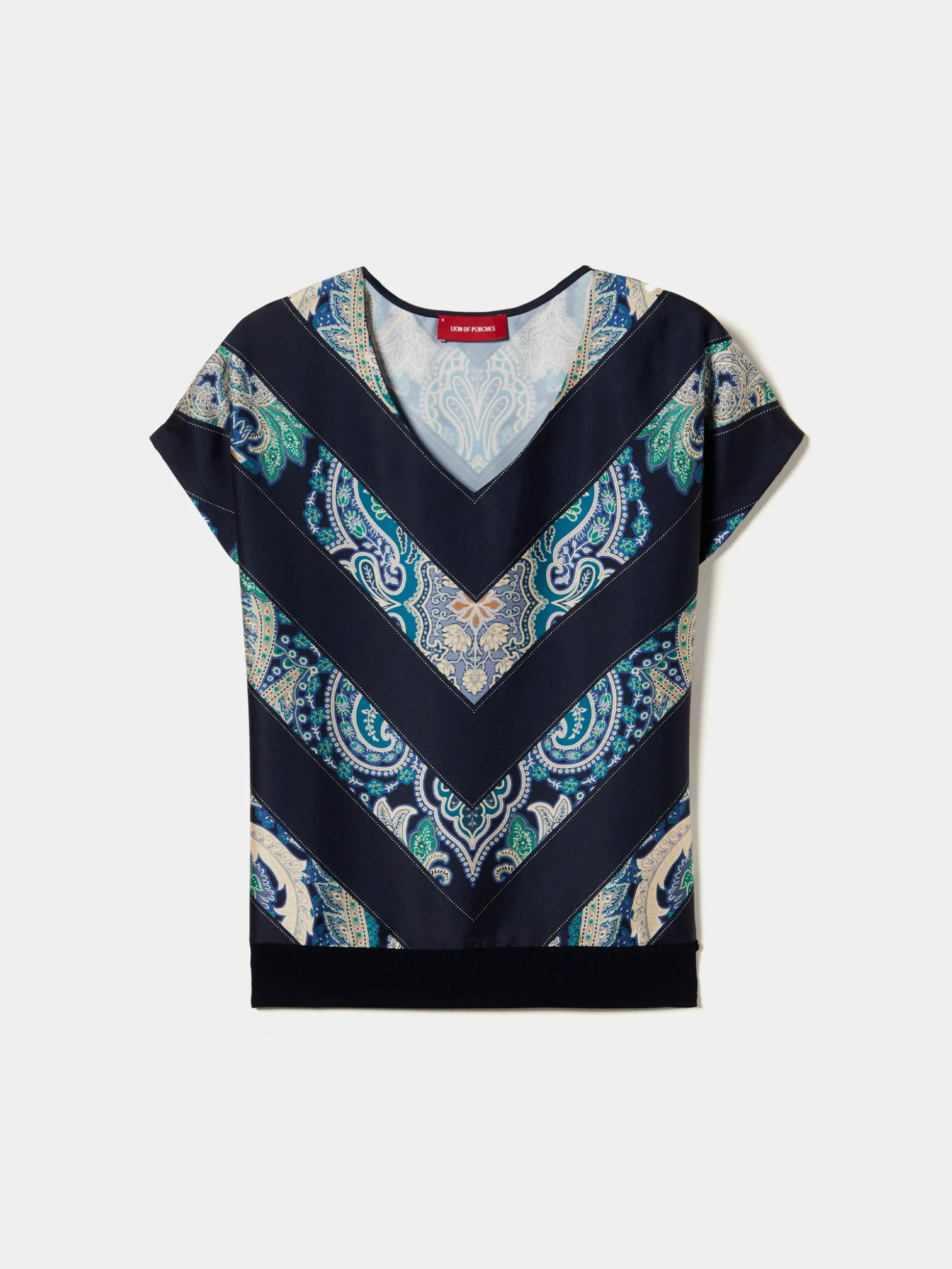 Blusa de manga curta com estampado