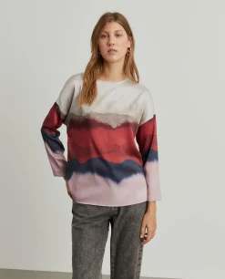 Blusa fluida estampada