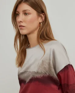 Blusa fluida estampada