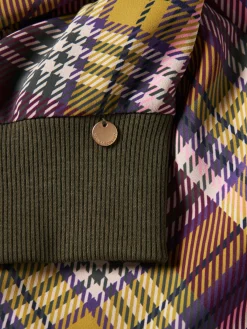 Blusa manga curta tartan