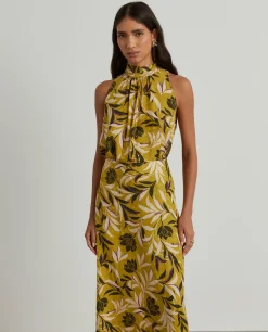 Blusa tropical sem mangas