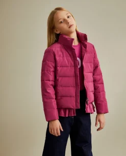 Blusão acolchoado com folho