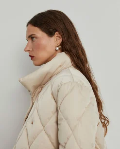 Blusão acolchoado de trespasse