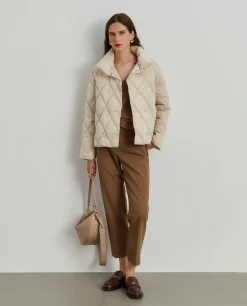 Blusão acolchoado de trespasse