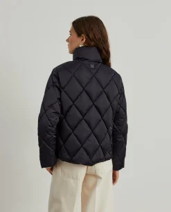 Blusão acolchoado de trespasse