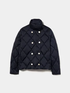 Blusão acolchoado de trespasse