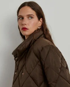 Blusão acolchoado de trespasse