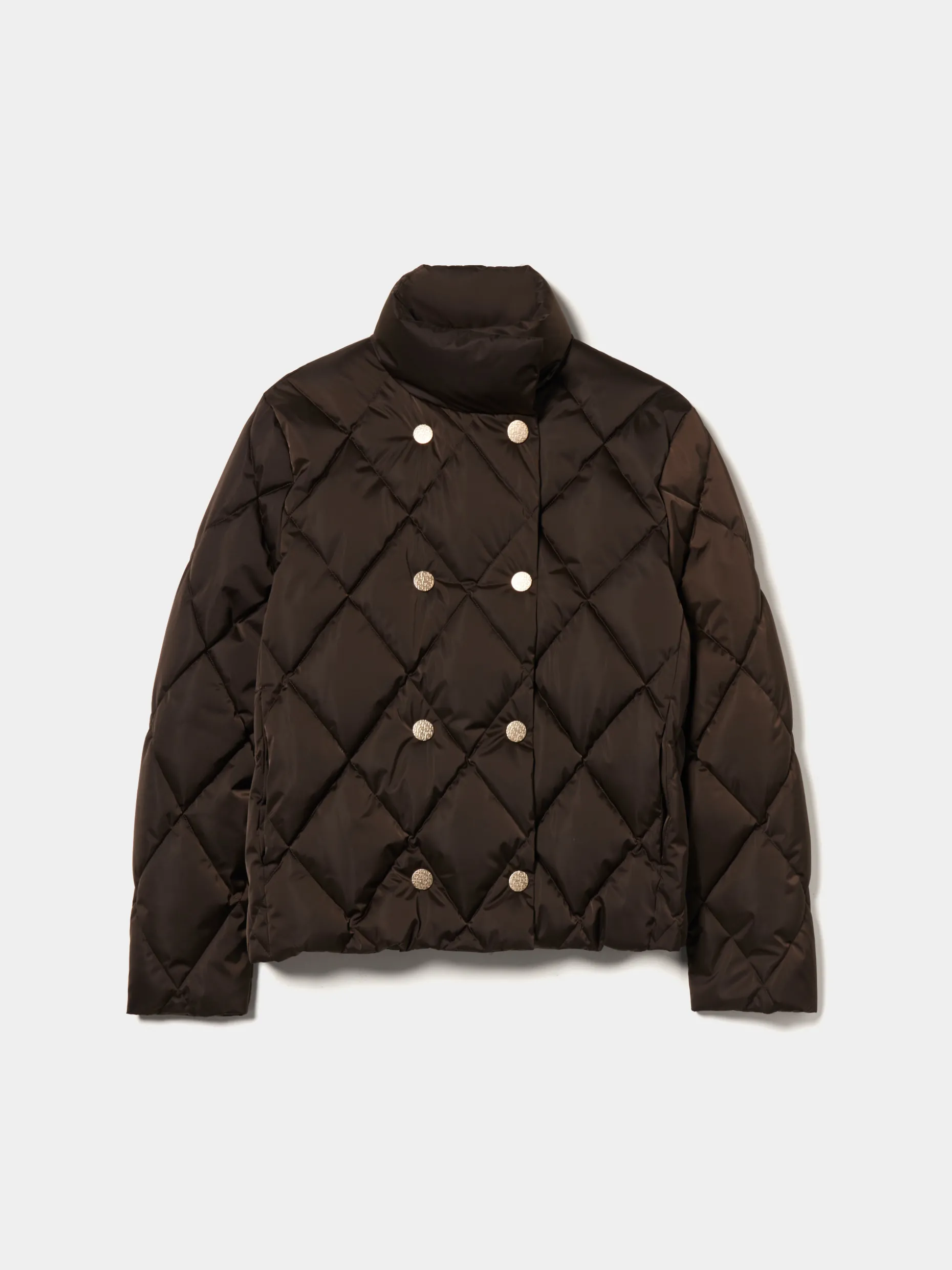 Blusão acolchoado de trespasse