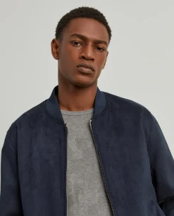 Blusão bomber efeito camurça