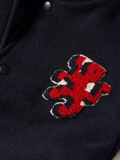 Blusão bomber mangas em contraste