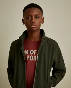 Blusão com capuz e forro cardado