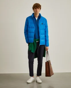 Blusão de penas em tecido técnico