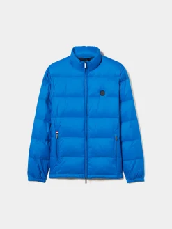 Blusão de penas em tecido técnico