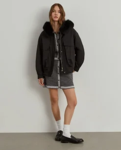 Blusão oversize com pelo