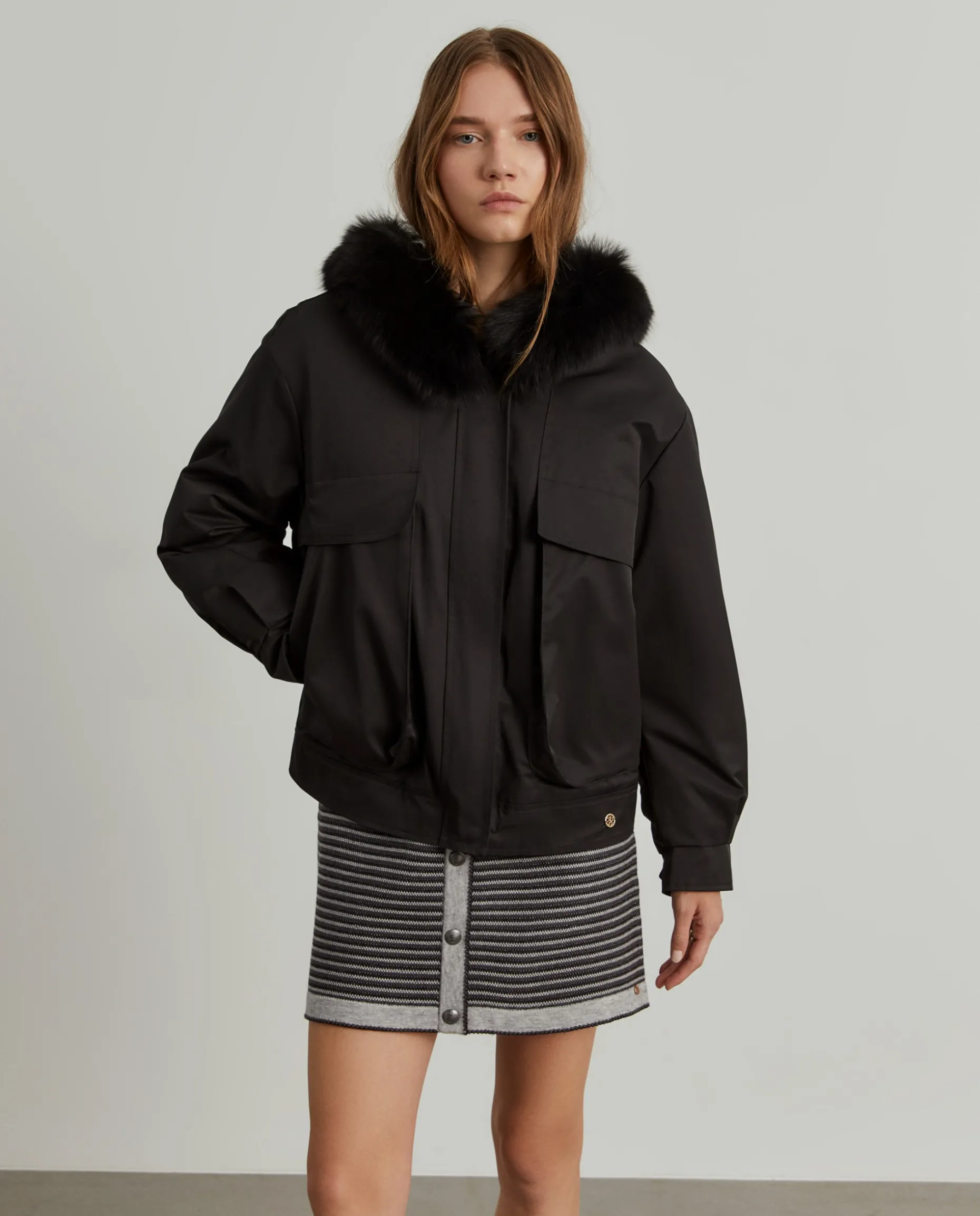 Blusão oversize com pelo