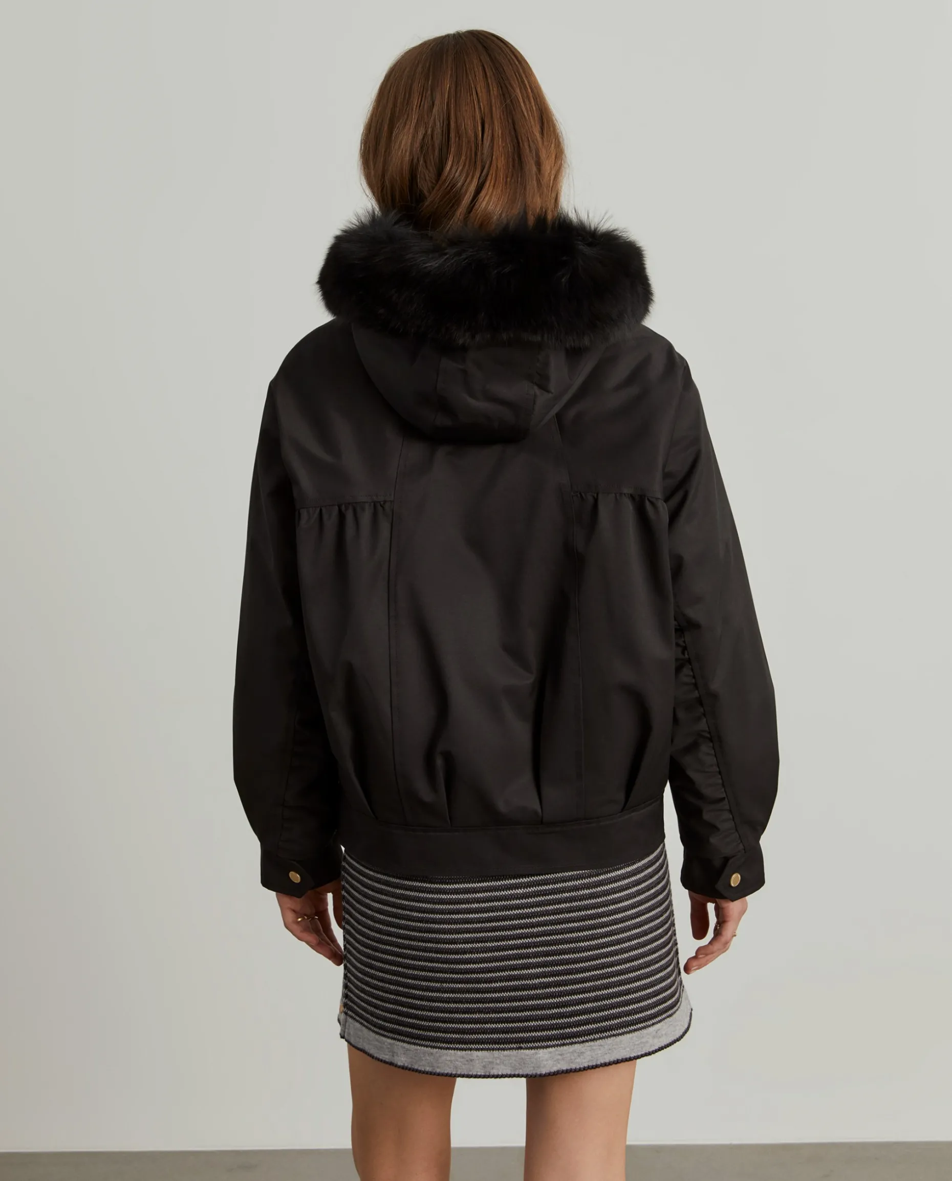 Blusão oversize com pelo