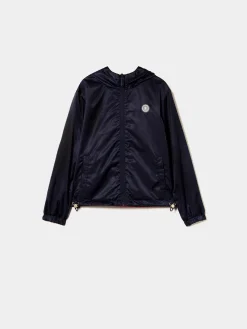 Blusão reversível com capuz