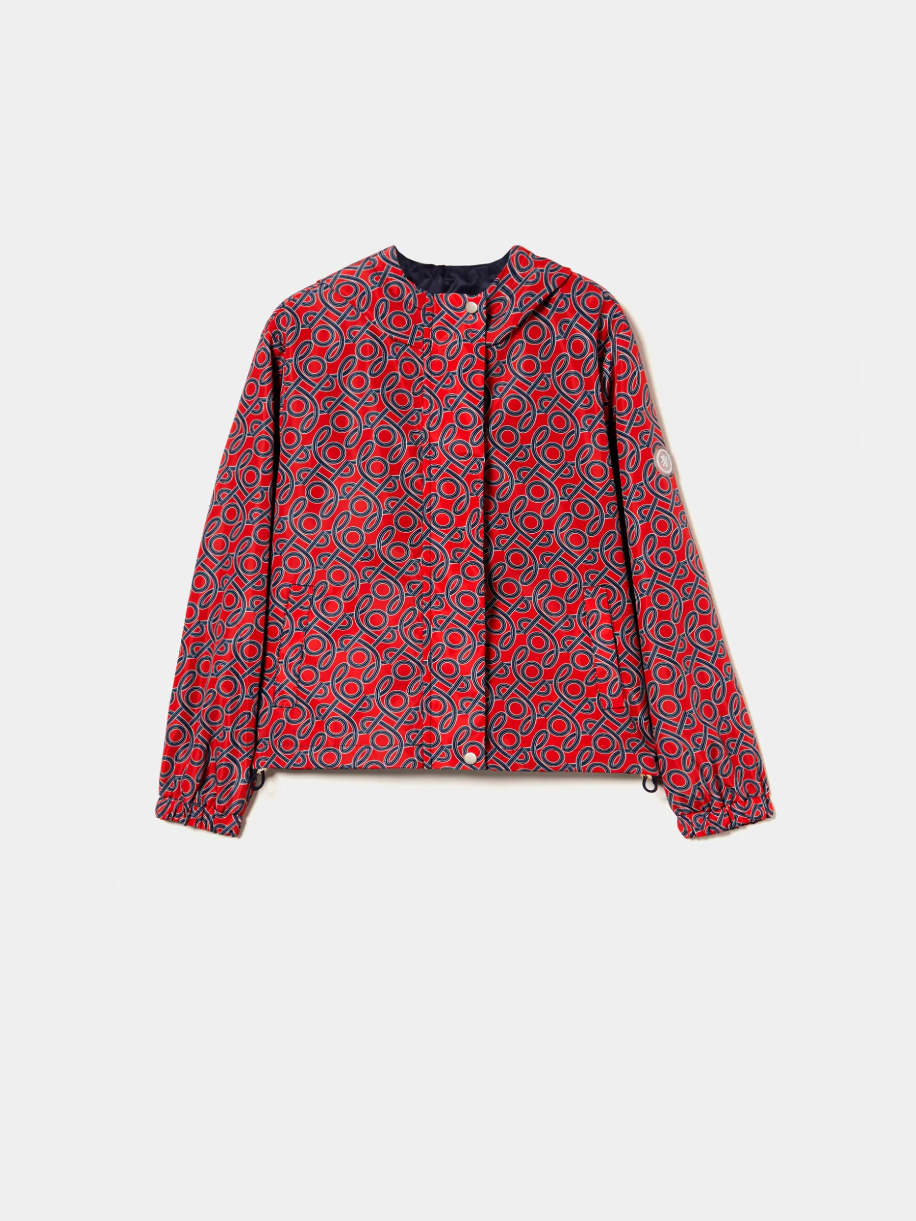 Blusão reversível com capuz