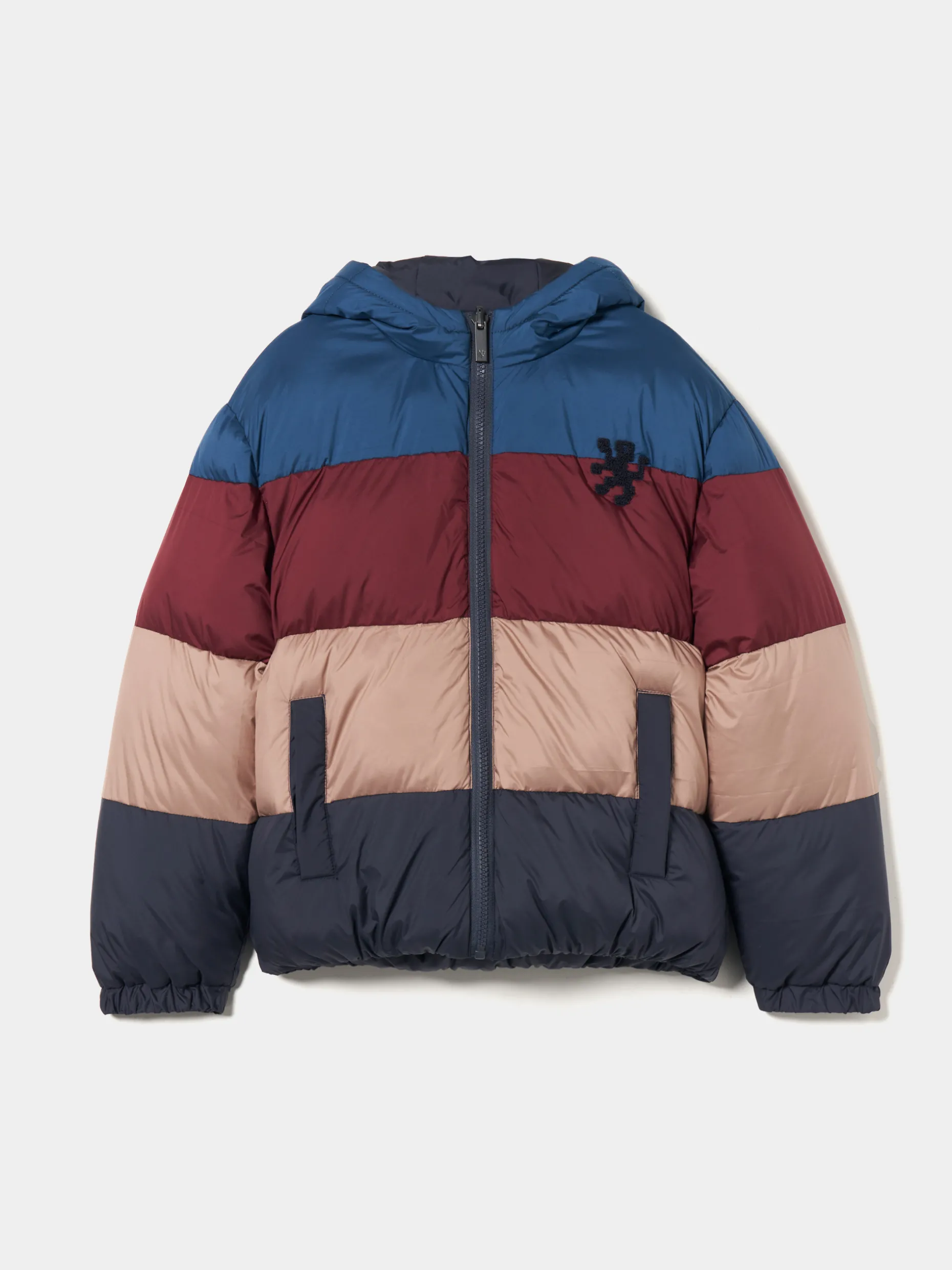 Blusão reversível com capuz