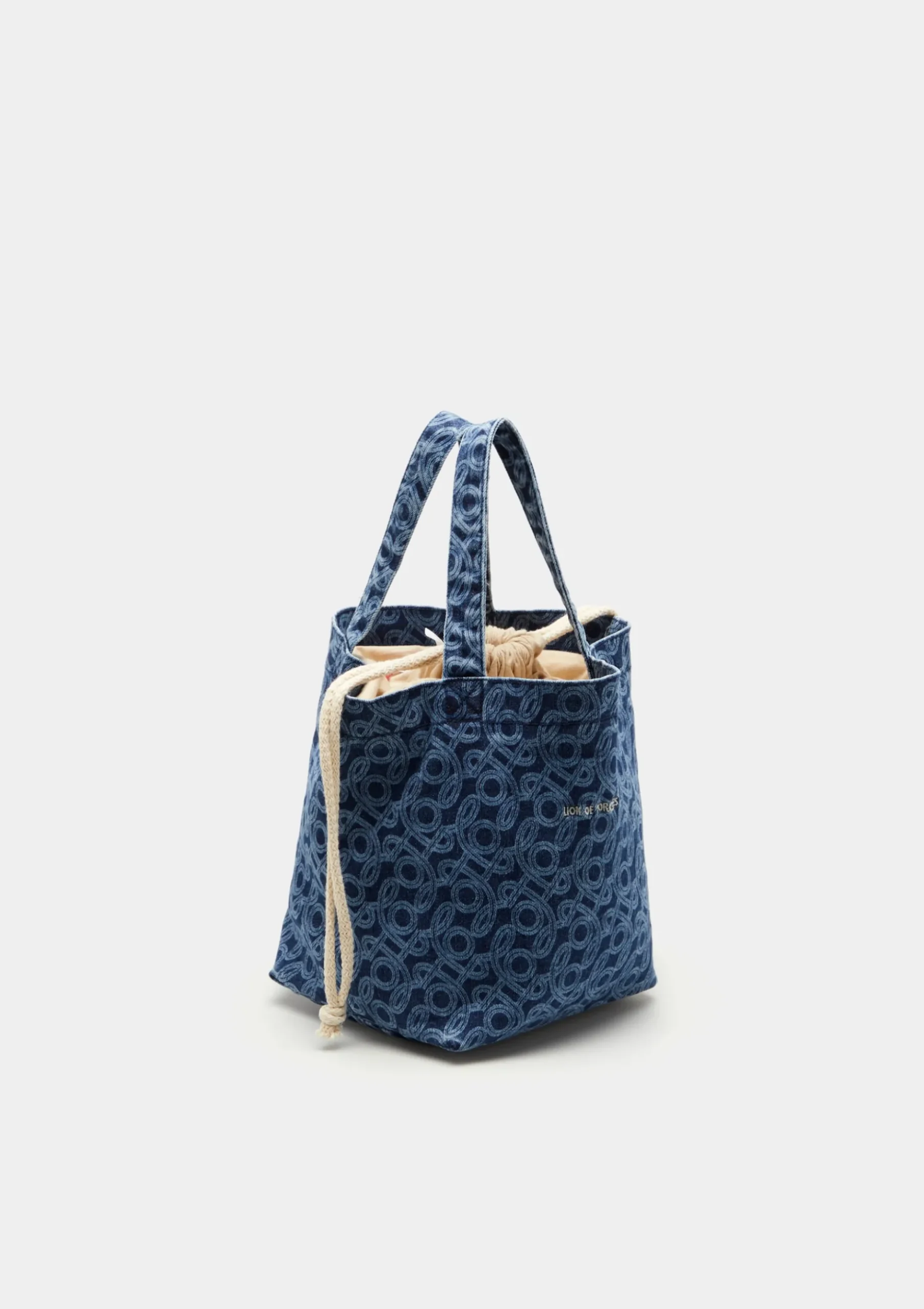 Bolsa denim com monograma