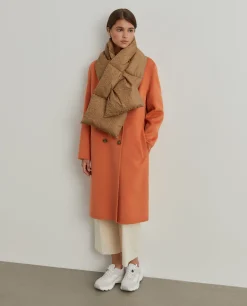 Cachecol acolchoado com estampado