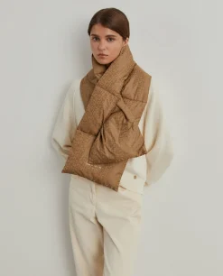 Cachecol acolchoado com estampado