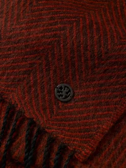 Cachecol com estruturado zig-zag