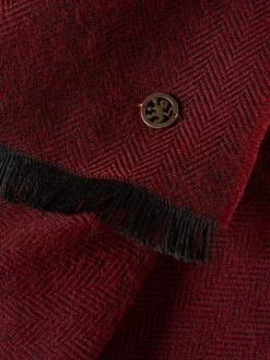 Cachecol com franjas mistura de lã