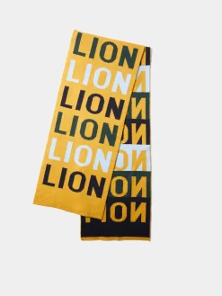 Cachecol com lettering em algodão e caxemira