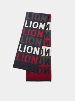 Cachecol com lettering em algodão e caxemira