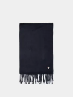 Cachecol liso com franjas