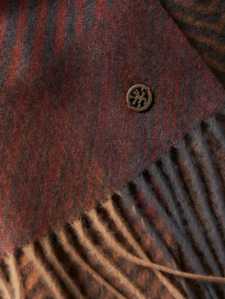 Cachecol quadrados com franjas