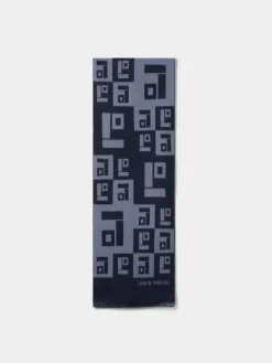 Cachecol reversível com monograma