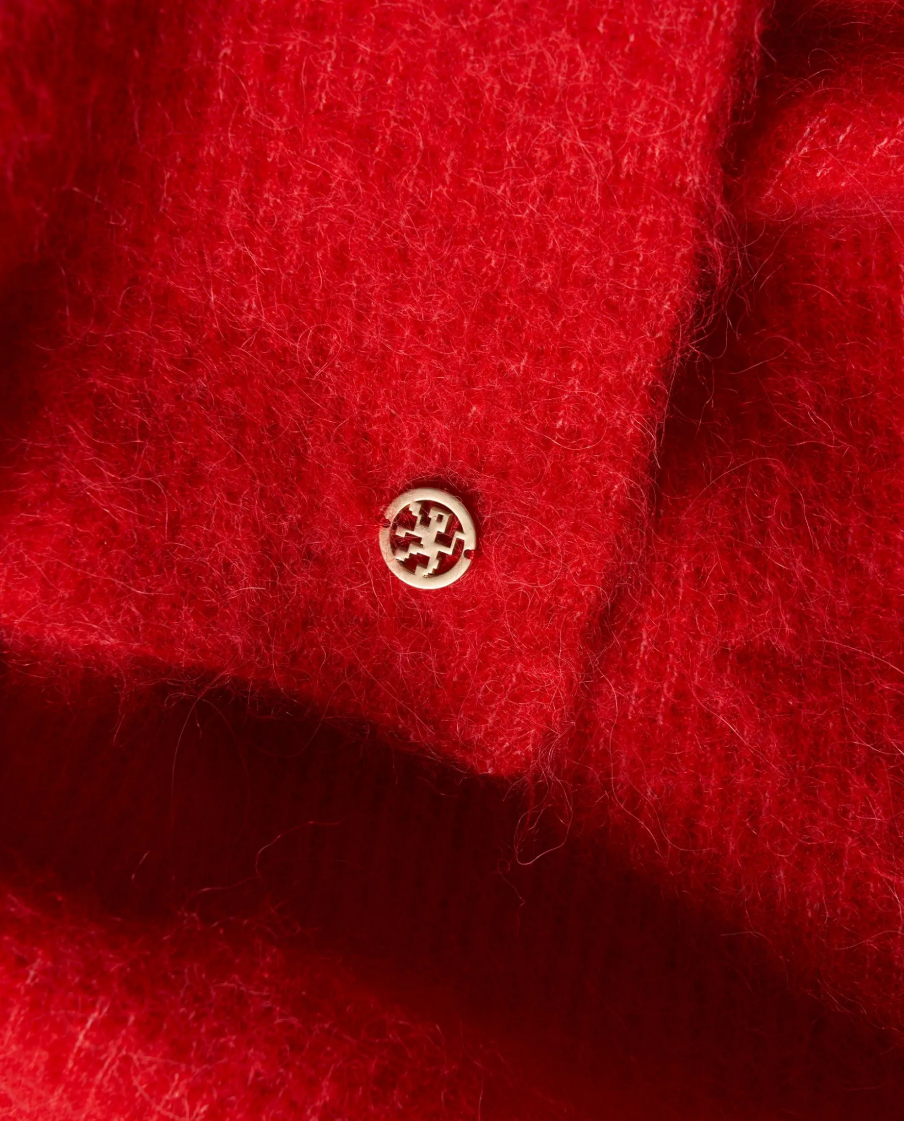 Cachecol tricotado com lã e alpaca